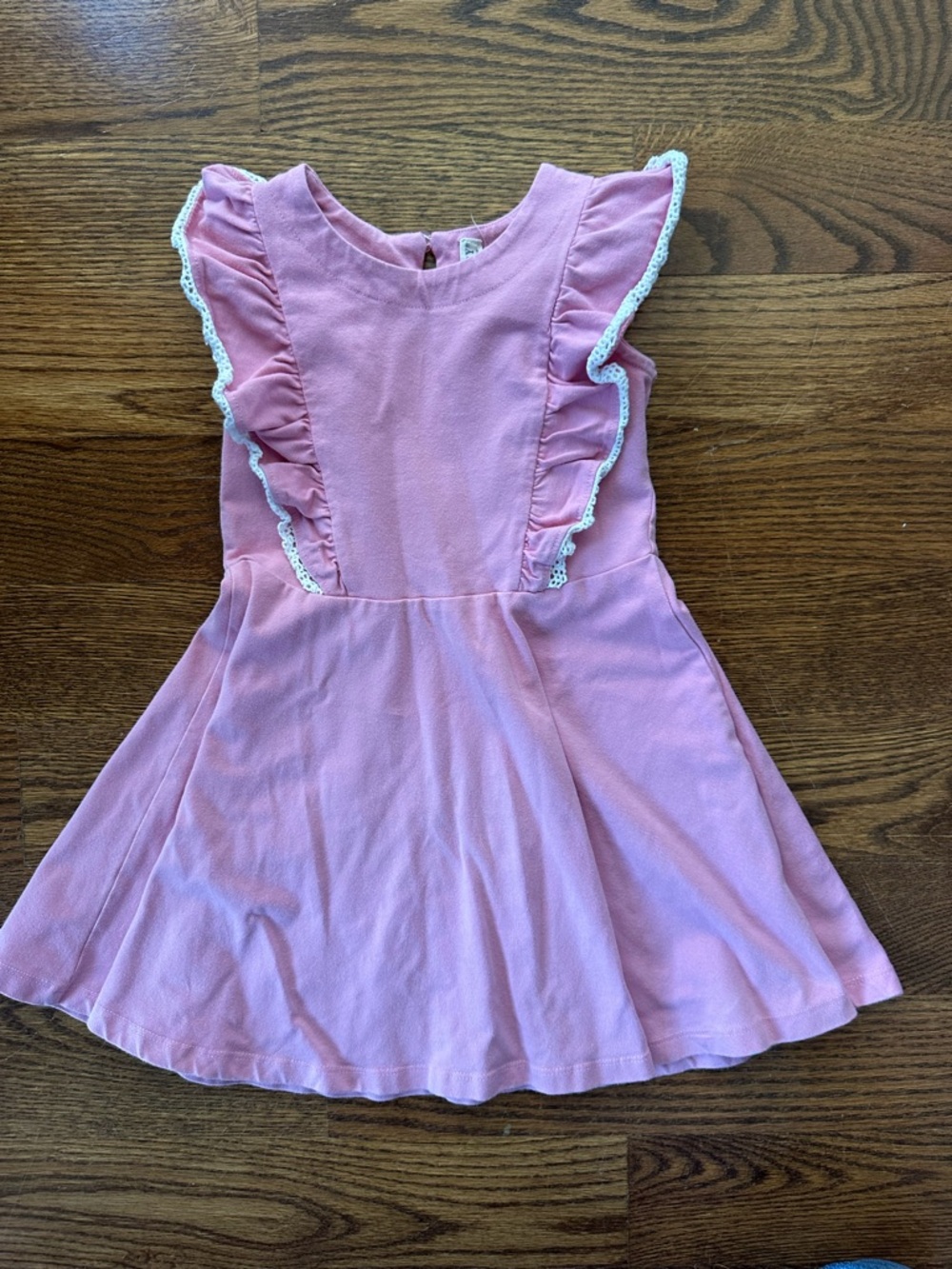 Toddler Pink Ruffle-Trim Knit Dress